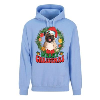 Merry Christmas Pug Santa Hat Dog Lovers Ugly Sweater Xmas Gift Unisex Surf Hoodie