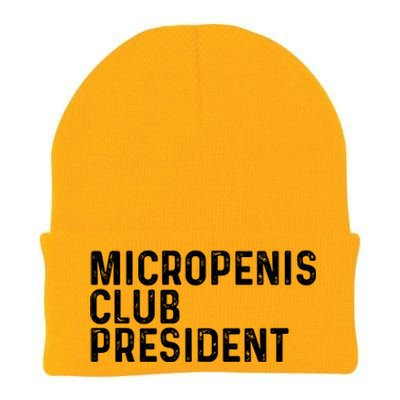 Micropenis Club President Funny Meme Sarcastic Stupid Cringe Knit Cap Winter Beanie