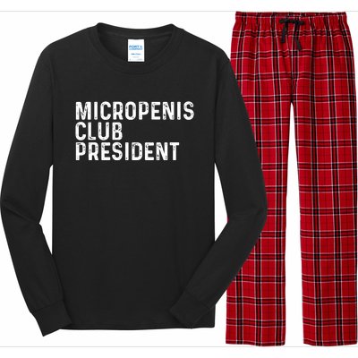 Micropenis Club President Funny Meme Sarcastic Stupid Cringe Long Sleeve Pajama Set