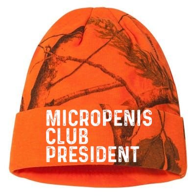 Micropenis Club President Funny Meme Sarcastic Stupid Cringe Kati Licensed 12" Camo Beanie