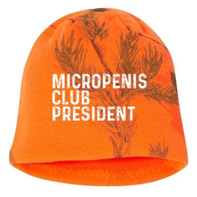 Micropenis Club President Funny Meme Sarcastic Stupid Cringe Kati - Camo Knit Beanie