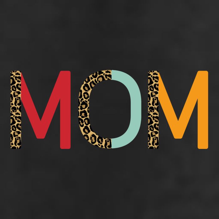 Mom Cheetah Print Cute Gift 7 Panel Mesh Trucker Snapback Hat