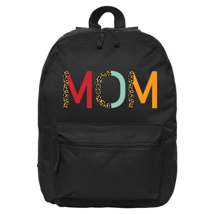 Mom Cheetah Print Cute Gift 16 in Basic Backpack