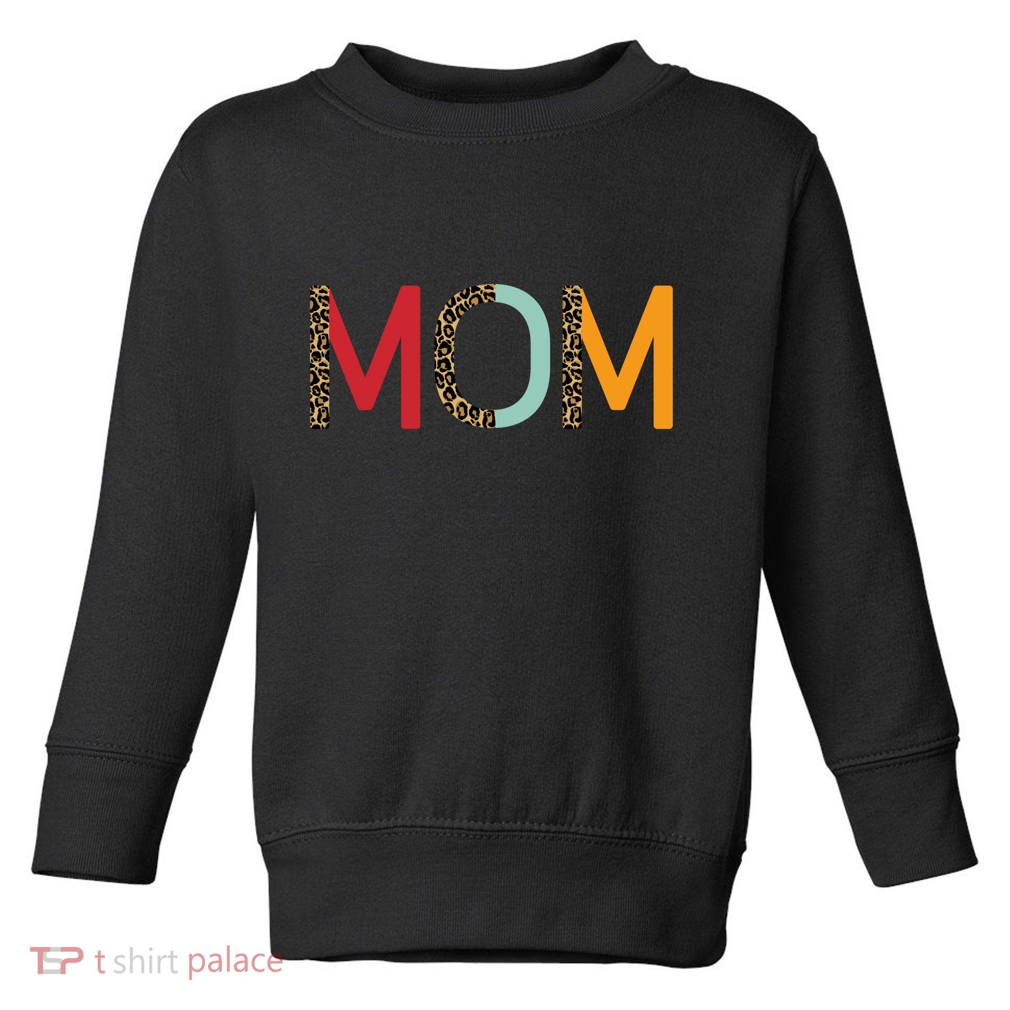 Mom Cheetah Print Cute Gift Toddler Sweatshirt