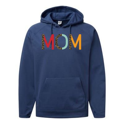 Mom Cheetah Print Cute Gift Performance Fleece Hoodie