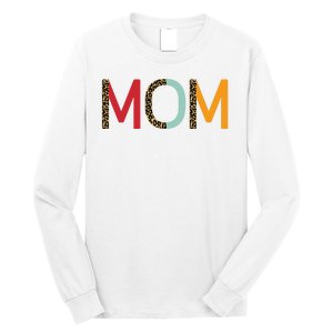 Mom Cheetah Print Cute Gift Long Sleeve Shirt