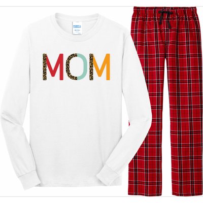 Mom Cheetah Print Cute Gift Long Sleeve Pajama Set