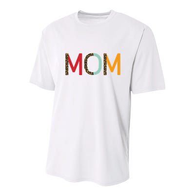 Mom Cheetah Print Cute Gift Youth Performance Sprint T-Shirt