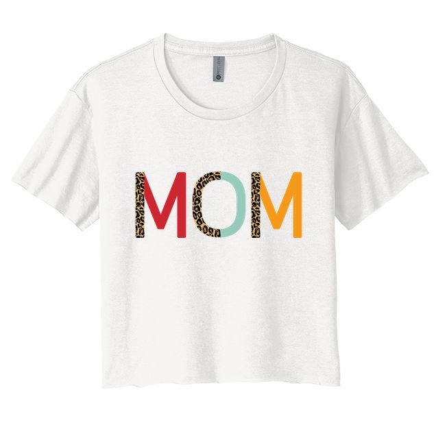 Mom Cheetah Print Cute Gift Crop Top