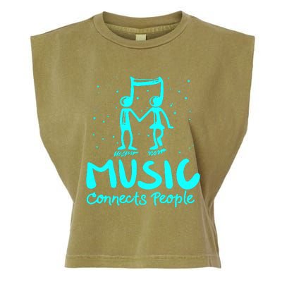 Music Connects People Garment-Dyed Women's Muscle Tee