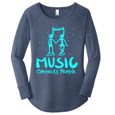 Music Connects People Women's Perfect Tri Tunic Long Sleeve Shirt