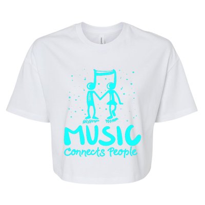 Music Connects People Bella+Canvas Jersey Crop Tee