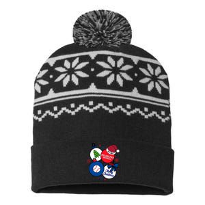 Merry Christmas Philadelphia Baseball Est 1924 USA-Made Snowflake Beanie