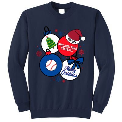 Merry Christmas Philadelphia Baseball Est 1924 Tall Sweatshirt