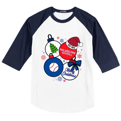 Merry Christmas Philadelphia Baseball Est 1924 Baseball Sleeve Shirt