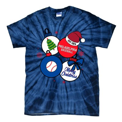 Merry Christmas Philadelphia Baseball Est 1924 Tie-Dye T-Shirt