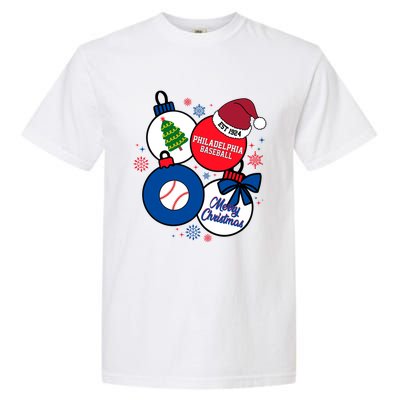 Merry Christmas Philadelphia Baseball Est 1924 Garment-Dyed Heavyweight T-Shirt