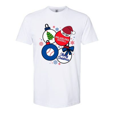 Merry Christmas Philadelphia Baseball Est 1924 Softstyle CVC T-Shirt