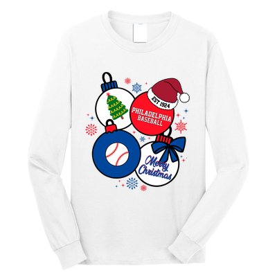 Merry Christmas Philadelphia Baseball Est 1924 Long Sleeve Shirt