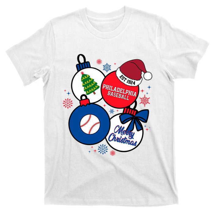 Merry Christmas Philadelphia Baseball Est 1924 T-Shirt