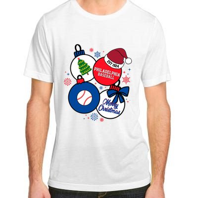 Merry Christmas Philadelphia Baseball Est 1924 Adult ChromaSoft Performance T-Shirt