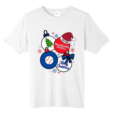 Merry Christmas Philadelphia Baseball Est 1924 Tall Fusion ChromaSoft Performance T-Shirt