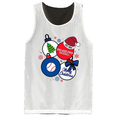 Merry Christmas Philadelphia Baseball Est 1924 Mesh Reversible Basketball Jersey Tank