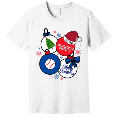 Merry Christmas Philadelphia Baseball Est 1924 Premium T-Shirt