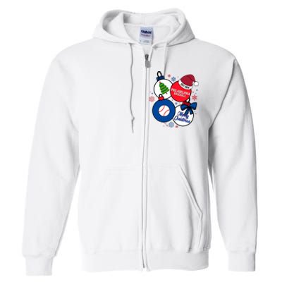 Merry Christmas Philadelphia Baseball Est 1924 Full Zip Hoodie