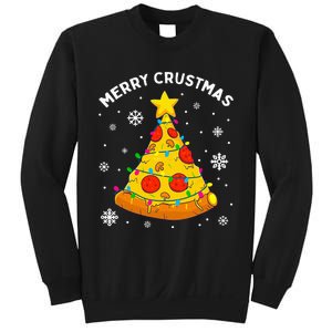 Merry Crustmas Pizza Christmas Tree Xmas Sweatshirt