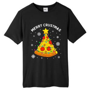 Merry Crustmas Pizza Christmas Tree Xmas Tall Fusion ChromaSoft Performance T-Shirt