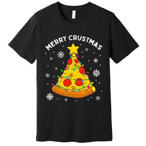 Merry Crustmas Pizza Christmas Tree Xmas Premium T-Shirt