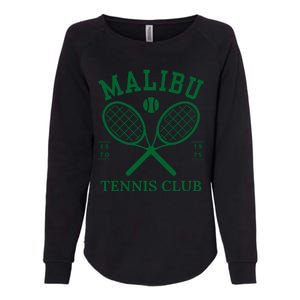 Malibu California Preppy Tennis Club Green Womens California Wash Sweatshirt