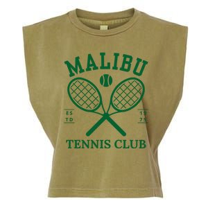 Malibu California Preppy Tennis Club Green Garment-Dyed Women's Muscle Tee