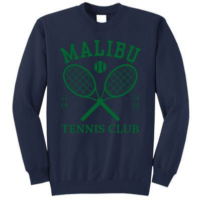 Malibu California Preppy Tennis Club Green Tall Sweatshirt