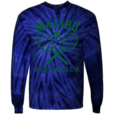 Malibu California Preppy Tennis Club Green Tie-Dye Long Sleeve Shirt