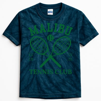 Malibu California Preppy Tennis Club Green Kids Tie-Dye T-Shirt