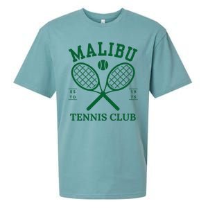 Malibu California Preppy Tennis Club Green Sueded Cloud Jersey T-Shirt