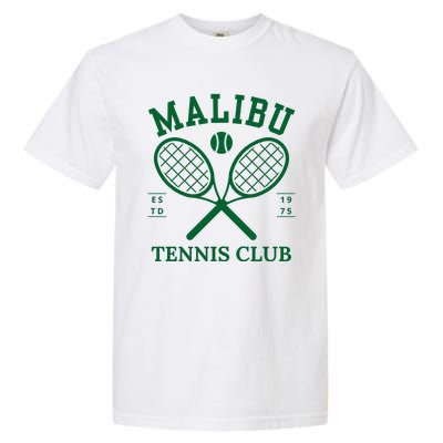 Malibu California Preppy Tennis Club Green Garment-Dyed Heavyweight T-Shirt