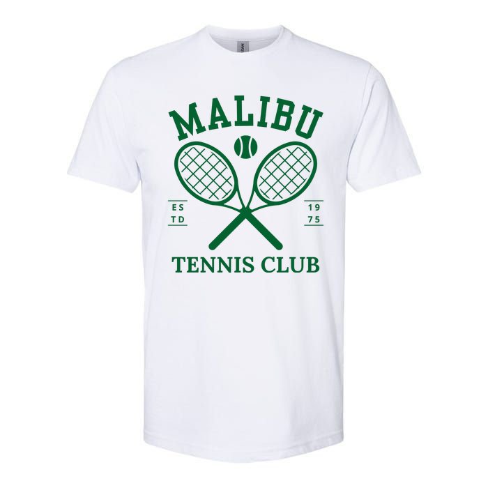 Malibu California Preppy Tennis Club Green Softstyle CVC T-Shirt