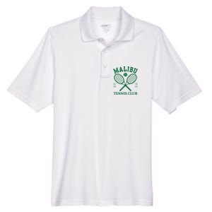 Malibu California Preppy Tennis Club Green Men's Origin Performance Pique Polo