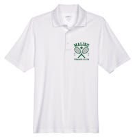 Malibu California Preppy Tennis Club Green Men's Origin Performance Pique Polo