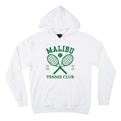 Malibu California Preppy Tennis Club Green Hoodie