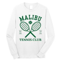 Malibu California Preppy Tennis Club Green Long Sleeve Shirt