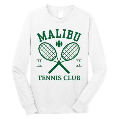 Malibu California Preppy Tennis Club Green Long Sleeve Shirt