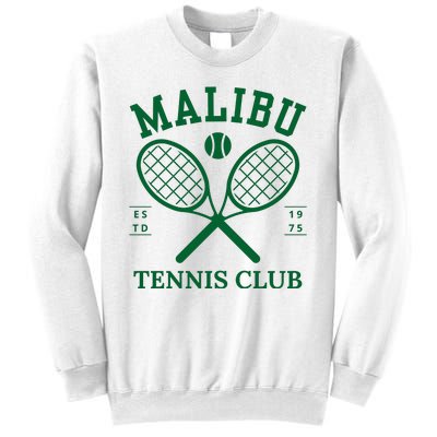 Malibu California Preppy Tennis Club Green Sweatshirt