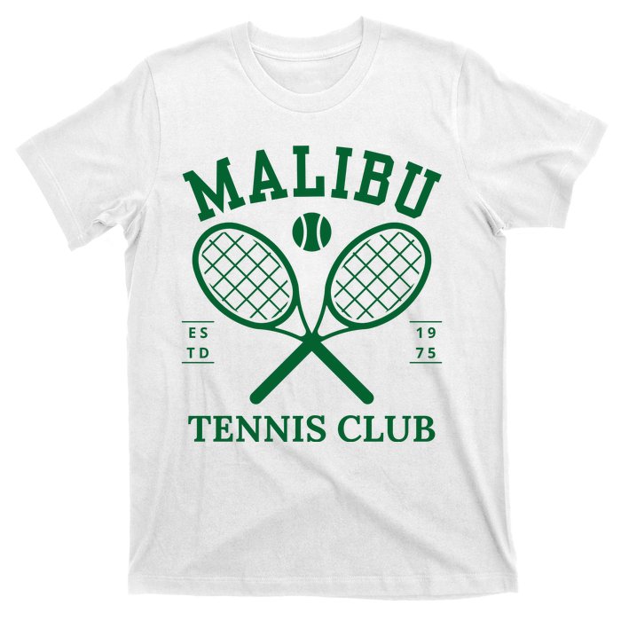 Malibu California Preppy Tennis Club Green T-Shirt