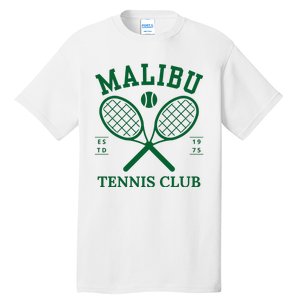 Malibu California Preppy Tennis Club Green Tall T-Shirt