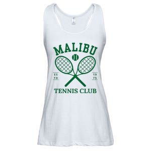 Malibu California Preppy Tennis Club Green Ladies Essential Flowy Tank