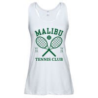 Malibu California Preppy Tennis Club Green Ladies Essential Flowy Tank